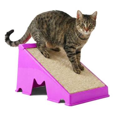 Imagem de Rampa E Arranhador De Papelão Resistente Brinquedo Para Gatos E Protet