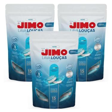 Imagem de Kit 3 Jimo Lava Louça Hidrossolúvel Máquina Lavar Louça