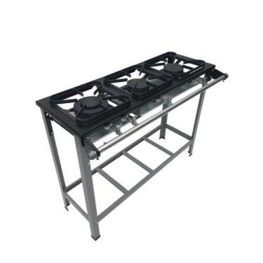 Imagem de Fogao Industrial 3 Bocas M-7 2 Qs 1Qd S2020 30X30 Perfil 5Cm - Metalma