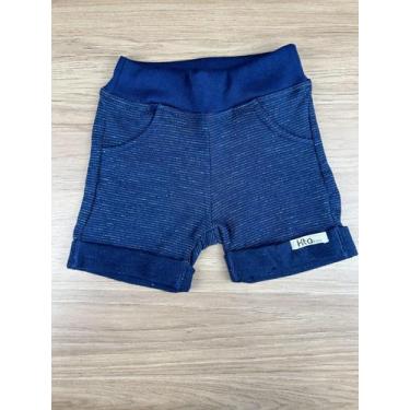 Imagem de Short de Moletom para Bebês Pietro Azul Marinho - Brandili, M