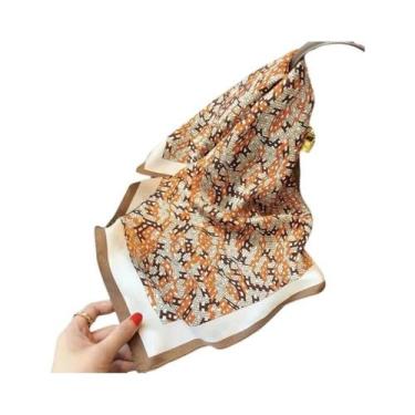 Imagem de Lenço De Seda Vintage De 70cm Para Mulheres, Elegante E Versátil, Aces