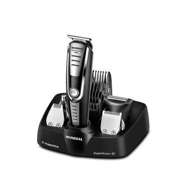 Imagem de Aparador De Pelos Super Groom 10 Mondial Preto/Prata 6W BG-06 Bivolt