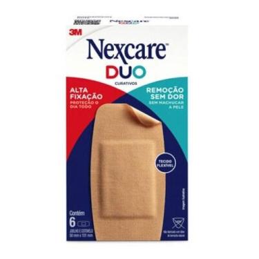 Imagem de Curativo Nexcare Duo para Joelho e Cotovelo 6 Unidades 50 MM X 101 MM 