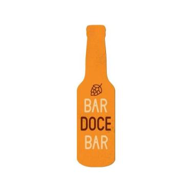 Imagem de Placa Decorativa MDF Open Bar Amarela 7,5x28cm - Design Up Living