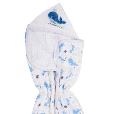 Imagem de Toalha Soft Dengo Azul 100% Algodão com Capuz - REF3647 - MINASREY