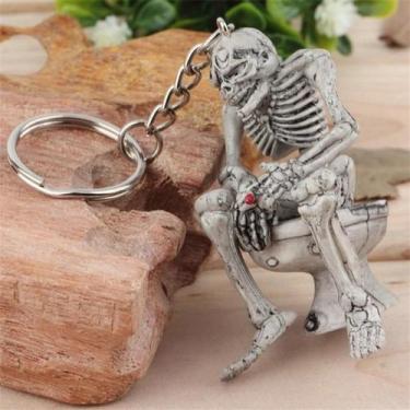 Imagem de Chaveiro de Caveira Assustadora - Pingente de Fantasma em PVC para Car