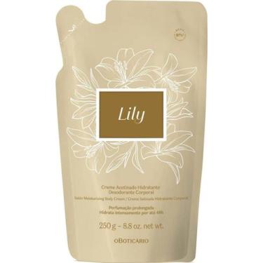 Imagem de Refil Creme Acetinado Corporal Lily Boticário - Hidratação 48h e Perfu