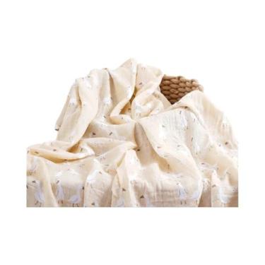 Imagem de Cobertor De Muslin De Algodão De Bambu Macio E Fofo Para Bebês 120x110