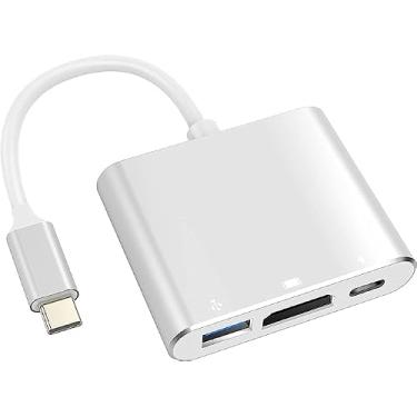 Imagem de Genérico Cabo Adaptador 3 em 1 Conversor USB Tipo-C para HDMI + USB 3.0 + Tipo C U3V-A3N1 - 11.4 cm - Compatível com SAMSUNG DEX MODE e Dispositivos com Entrada USB-C e HDMI