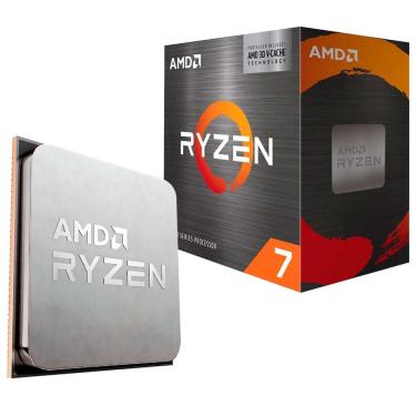 Imagem de Processador Amd Ryzen 7 5800x3d, 3.4ghz (4.5ghz Boost), Zen 3, Cache 100mb, Am4, Sem Vídeo Integrado
