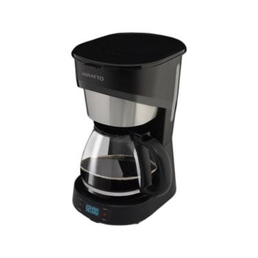 Imagem de Cafeteira Programável Elétrica Agratto Aroma Plástico 38 Xícaras Preta 220V