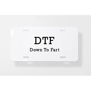 Imagem de Capa para placa de carro Dtf Down to Fart - Capa para placa de carro nova para carro - Capa para moldura da placa de carro 15 x 30 cm