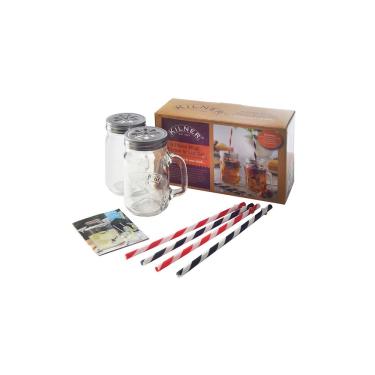 Imagem de Conjunto de Jarras e Canudos Kilner 400 ml - 9 peças