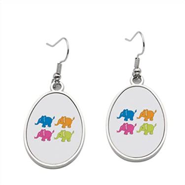 Imagem de Brincos de elefantes vetoriais – Brincos pendurados para meninas – Presente de festa de aniversário dos namorados, Metal, Sem pedras preciosas