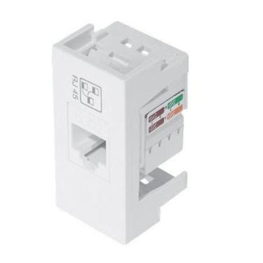 Imagem de Tomada Modulo Fame Para Cabo Rj45 8 Vias Cat 5E