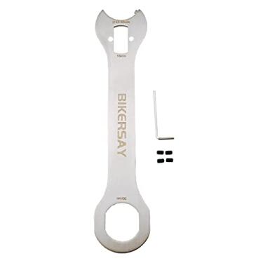 Imagem de Newmind Chave de bicicleta universal 36 mm 16 mm Chave de bicicleta multifuncional aço para remoção Mountain Bike Road Bicycle 444-48 mm Ferramenta manual prata