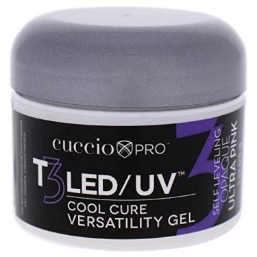 Imagem de Cuccio Gel Pro T3 LED/UV Cool Cure Versatility – Gel autonivelante com cálcio – Incrivelmente flexível – Forte aderência – Acabamento de alto brilho – Aplicação rápida – Rosa opaco – Gel para unhas de 30 ml