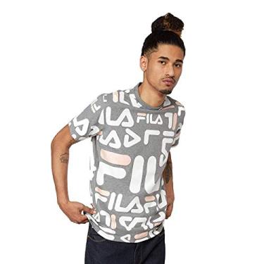 Imagem de Fila Camiseta masculina Logan, Heather Grey, Black, White, 4XL