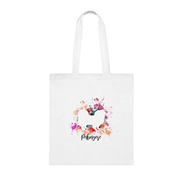 Imagem de Sacola Pequinesa, presente de amante pequinês, bolsa de ombro pequinesa, sacos reutilizáveis pequinês, ideia de presente de cesta de Natal de aniversário, presente para ela, presente