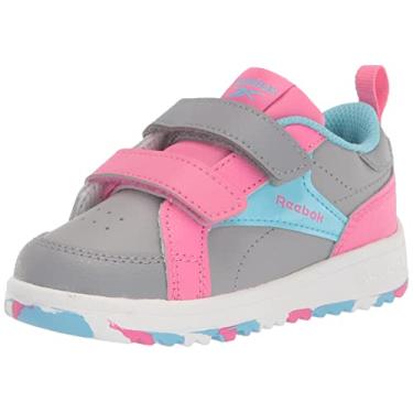 Imagem de Reebok Baby WeeBok Low Sneaker, Pure Grey/Digital Blue/True Pink, 9.5 US Unisex Infant