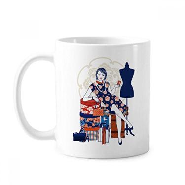 Imagem de Cultura Chinesa Caneca Branca Beleza Cerâmica Copo de Café Porcelana Utensílios de Mesa