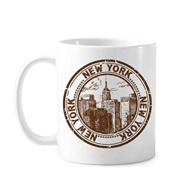 Imagem de America New York Caneca clássica country cidade cerâmica cerâmica xícara de café porcelana louça