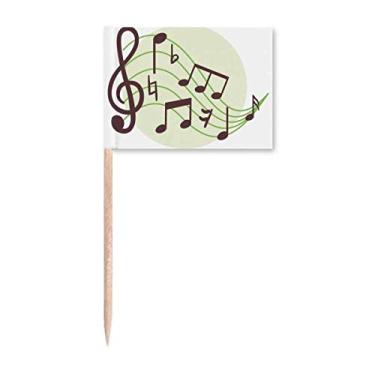 Imagem de Notas musicais em forma redonda com flappg marcadores para decoração de festa