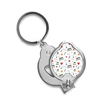 Imagem de Notas musicais com estrelas corações cortadores de unha tesoura cortador de aço inoxidável