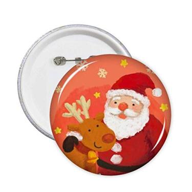 Imagem de Mas, Papai Noel, floco de neve, alce, festival, alfinetes, emblema, botão, decoração, acessório, 5 peças