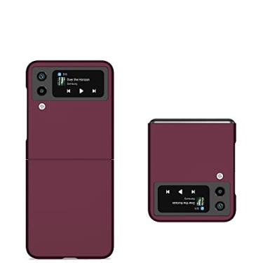 Imagem de Capa antiderrapante confortável para Samsung Galaxy Z Flip 4 5G Flip4 Flip 3 Capa antiderrapante para Samsung Z Flip4, vinho tinto, para Samsung Z Flip 3