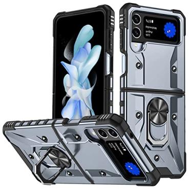 Imagem de Capa de armadura rígida à prova de choque para Samsung Galaxy Z Flip4 5G Flip 4 Flip3 Flip 3 Capa de proteção anti-detonação para Samsung Flip4, cinza, para Samsung Z Flip 4