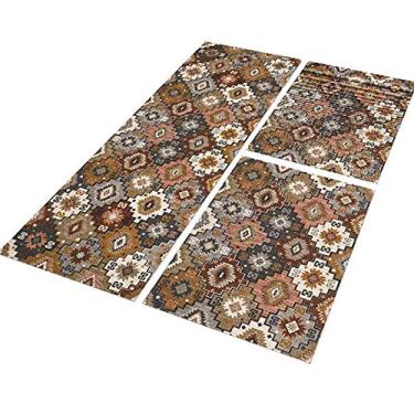 Imagem de Tapete Passadeira Cozinha Steel 120x40 + 2 Capachos 60x40