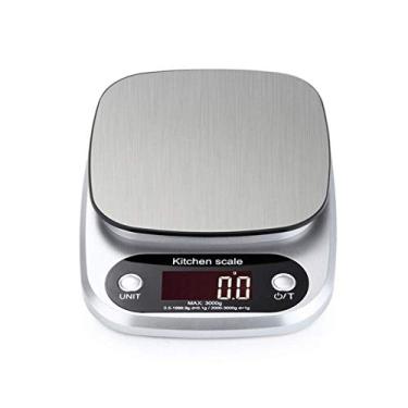 Imagem de balanças de cozinha digitais, mini balanças de alimentos, balanças de cozinha elétricas, recursos de tara, aço inoxidável, para ingredientes, joias
