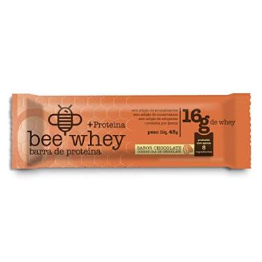 Imagem de BeeWhey +Proteína, Barra de Proteína Sabor Chocolate, Não Contém Glúten, Sem Gordura Trans, Baixo Teor de Sódio, Feita com Apenas 8 Ingredientes, Caixa com 12 Unidades de 45g