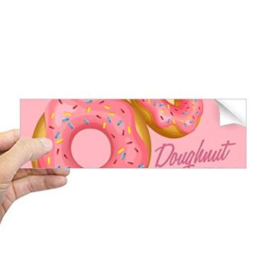 Imagem de DIYthinker Adesivo retangular com rosquinha de sobremesa doce ocidental adesivo de janela para notebook