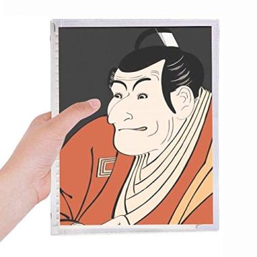 Imagem de Caderno de quimono masculino Ukiyoe estilo japonês com folhas soltas e diário recarregável