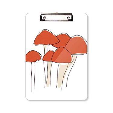 Imagem de Desenho de linha de cogumelo padrão ilustração prancheta pasta bloco de escrita placa de suporte A4