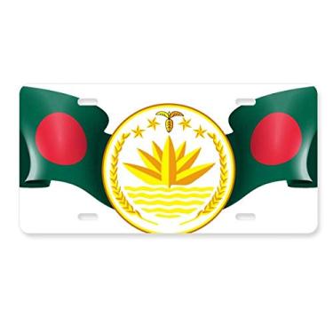 Imagem de DIYthinker Emblema nacional Bangladesh Placa de licença Decoração de aço inoxidável Automobile Tag