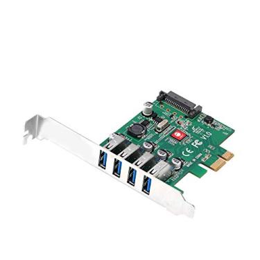 Imagem de SIIG Dual Profile [DP] USB 3.0 4 portas (5Gbps) PCIe 2.0 adaptador de cartão de expansão para Windows Desktop PC com slot PCI Express