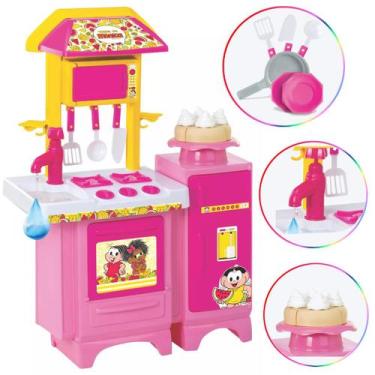 Imagem de Kit Cozinha De Brinquedo Infantil Completa Turma Da Monica Com Geladei