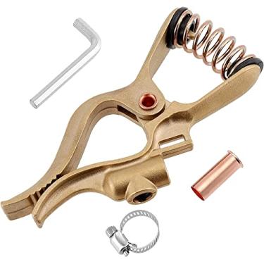 Imagem de TAIJEUK Braçadeira de solo de soldagem estilo T, braçadeira de solo de soldagem de 300 amp, latão