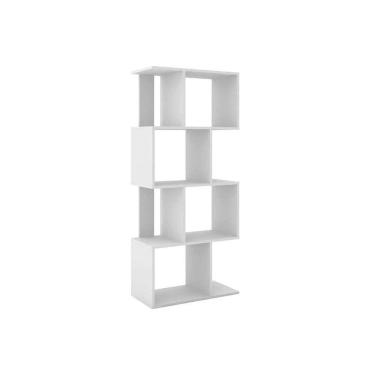 Imagem de Estante Livreiro Casal Esm218 C/ 4 Nichos Branco - Movelbento