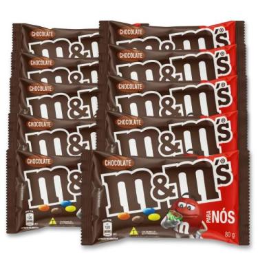 Imagem de M&Ms Chocolate Ao Leite Mars Kit 10 Unidades De 80G