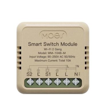 Imagem de WiFi Interruptor inteligente Dimmer Módulo DIY Interruptor de luz APP para celular Controle remoto Ativar dispositivos domésticos compatíveis com e Assistant para controle de voz