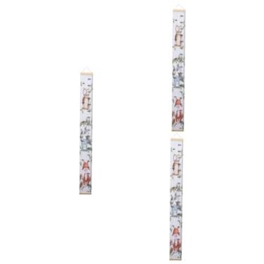 Imagem de HEMOTON 3 Pecas Gráfico De Crescimento De Altura Decoração De Casa Régua De Pendurar Na Parede Gráfico De Crescimento Infantil Doméstico Decoração De Parede Bambu Filho