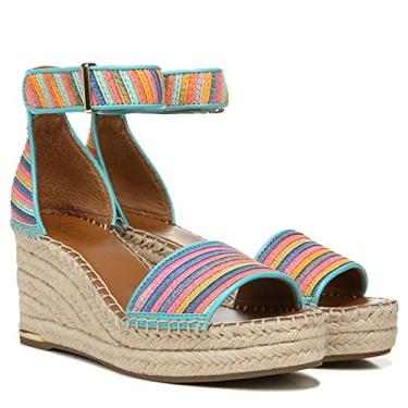 Imagem de Franco Sarto Sandália feminina Clemens Espadrille Wedge, Várias listras, 38