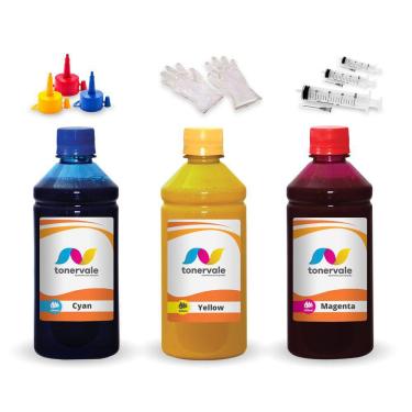 Imagem de Kit 3 Tinta Para Epson T524120 CMYK 500ml