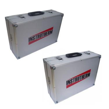 Imagem de Kit 2 Maleta Alumínio Transporte Chave Divisória Eva Pesca Acessórios Ferramentas Ma-800/810 Portátil Instrutherm