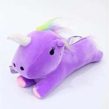 Imagem de Estojo Escolar de Pelúcia macia de Unicórnio