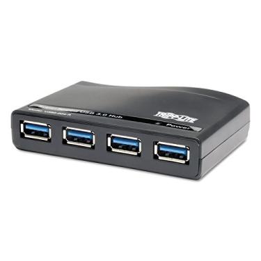 Imagem de Tripp Lite Hub SuperSpeed 4 portas USB-A 3.0, velocidade de transferência de 5 Gbps USB tipo A (U360-004-R), preto